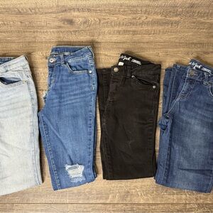 Girls Cat & Jack Jeans Lot (4 Pairs) Size 12/14